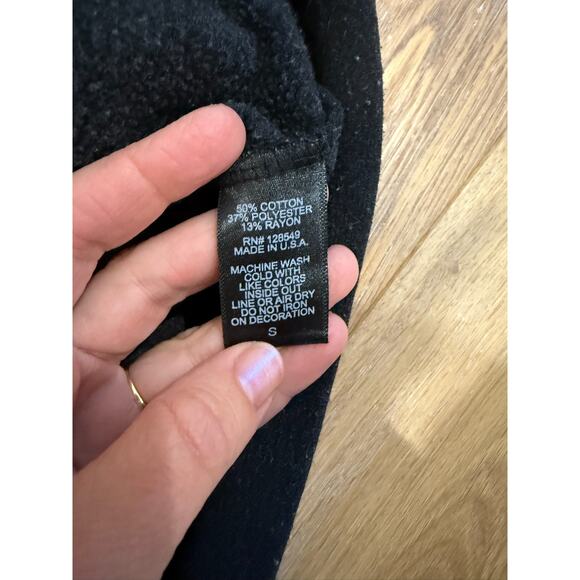 Aviator Nation Sweatshirt Womens S Black Crewneck Black Checkered Racing - Picture 6 of 8